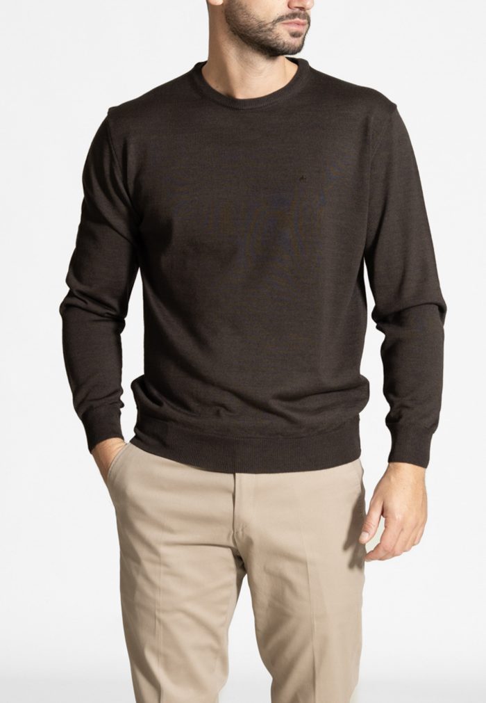 Πλεκτό Λαιμόκοψη από Extra Fine Mαλλί Mερινός - Image 2