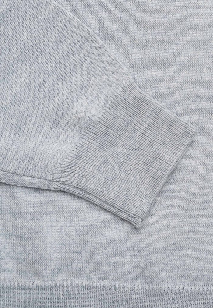 Grey μελανζέ ζιβάγκο από Extra Fine Μαλλί Μερινός - Image 4