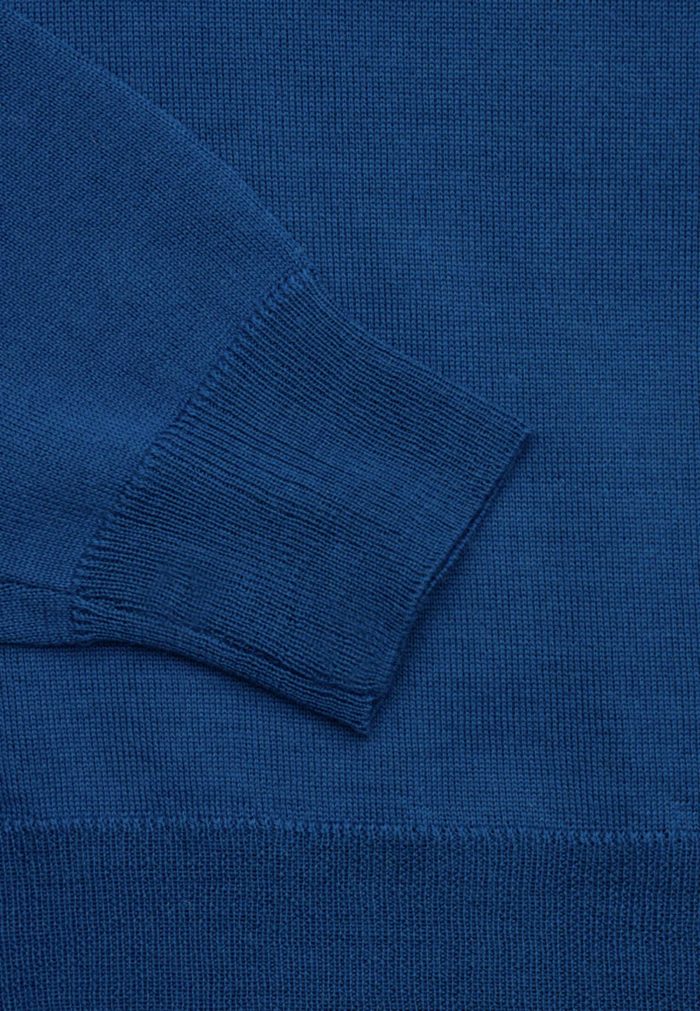 Cobalt blue ζιβάγκο από Extra Fine Μαλλί Μερινός - Image 4