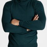 Green ζιβάγκο από Extra Fine Μαλλί Μερινός