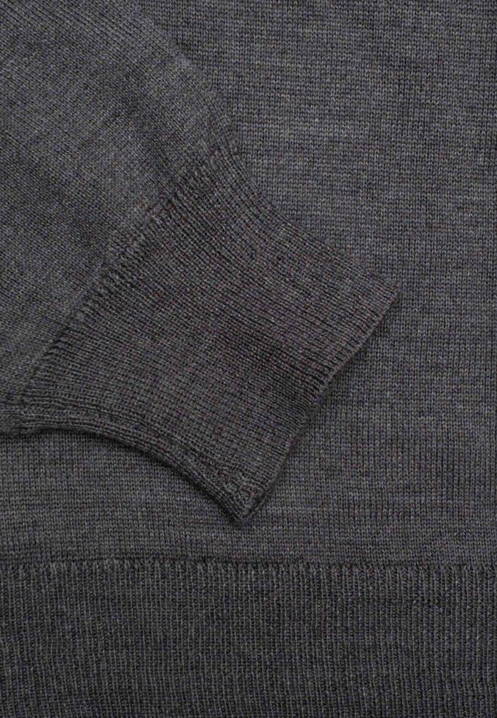 Anthracite πλεκτό λουπέτο από extra fine μαλλί μερινός - Image 4