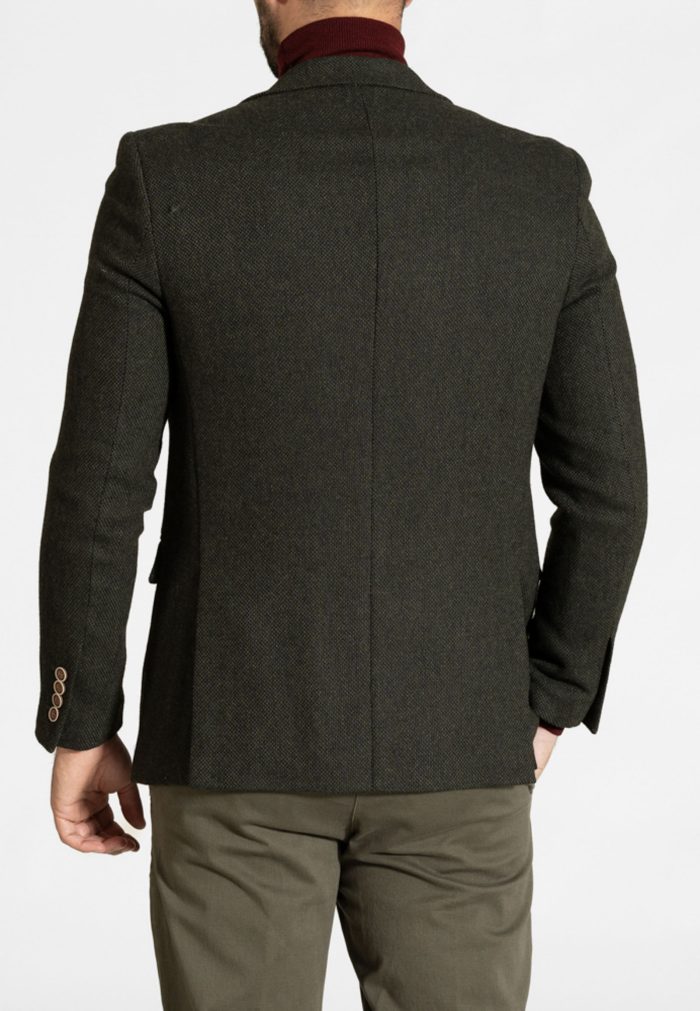 Σακάκι Tweed μπλε-πράσινο από μάλλινο μείγμα - Image 4