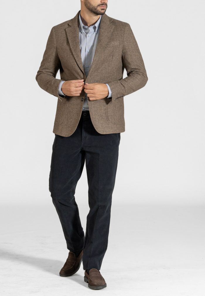 Ψαροκόκκαλο μελί σακάκι  από μάλλινο μείγμα - Image 3