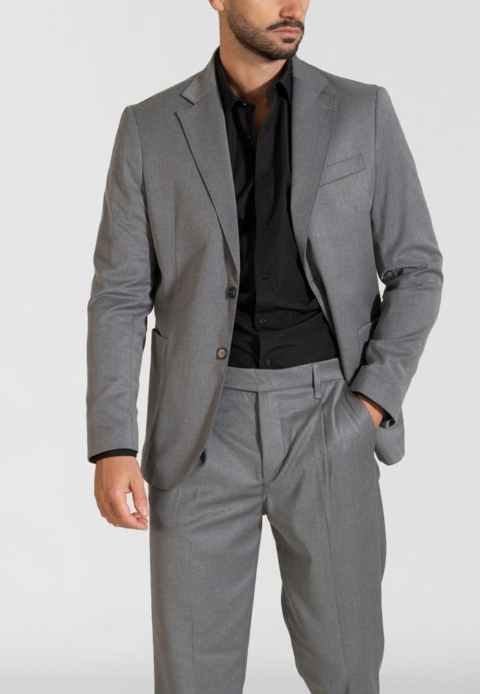 Grey blazer regular line - Image 4