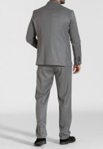 Grey suit with pleated trousers - Image 3