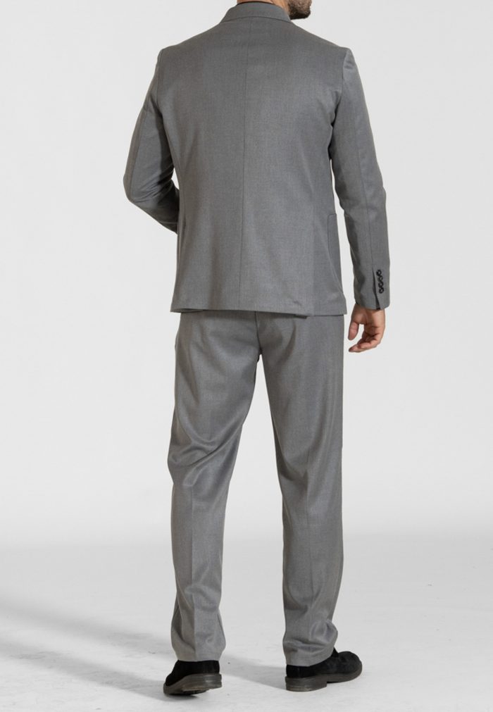 Κοστούμι γκρι παντελόνι με πιέτες - Image 3