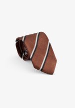 Striped design silk tie