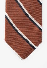 Striped design silk tie - Image 4