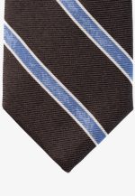 Striped design silk tie - Image 4