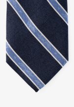 Striped design silk tie - Image 4
