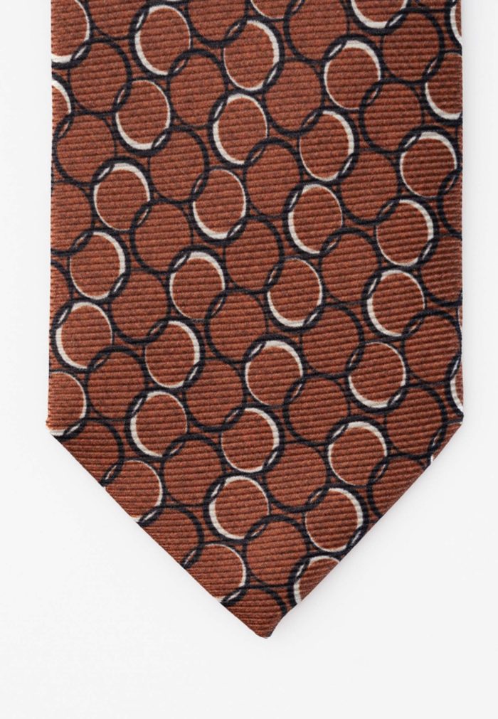 Γραβάτα μεταξωτή σχέδιο κύκλοι - Image 4