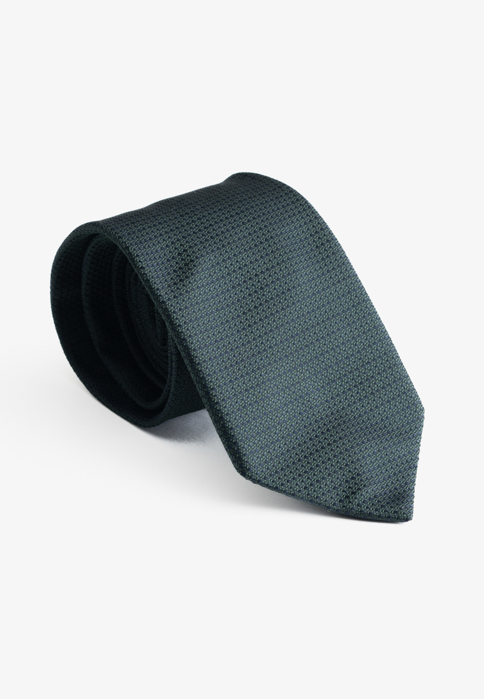 70200312-700479-A Πράσινη μεταξωτή γραβάτα σχέδιο γάζα - Image 1