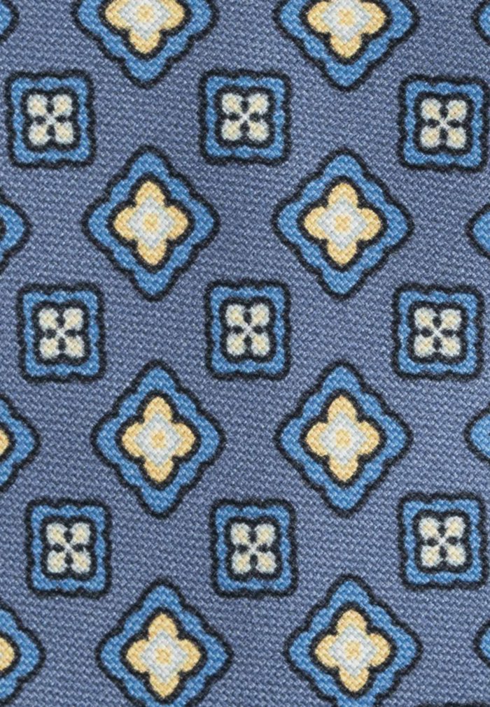 Raf-blue silk tie floral print - Image 2