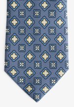 Raf-blue silk tie floral print - Image 4