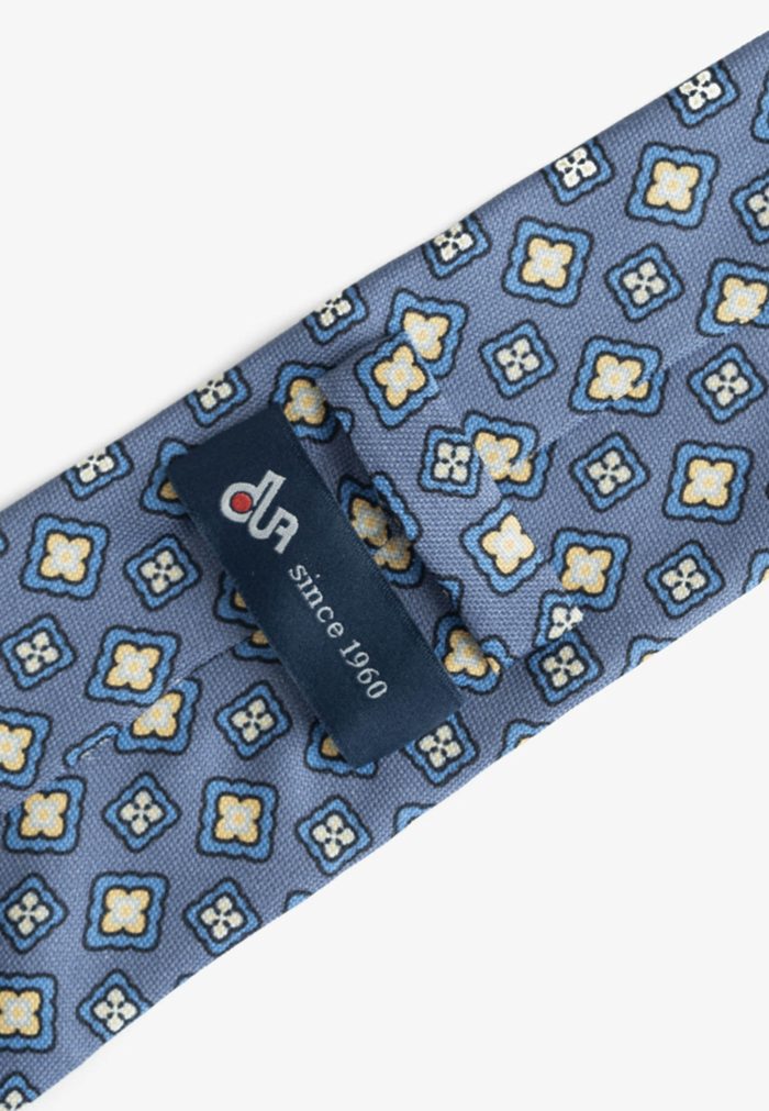 Raf-blue silk tie floral print - Image 3
