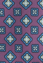 Purple silk tie floral print - Image 2