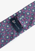 Purple silk tie floral print - Image 3