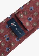 Burgundy silk tie floral print - Image 3