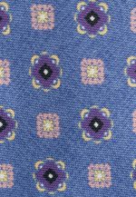 Sky blue silk tie floral print - Image 2