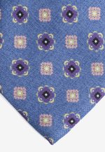 Sky blue silk tie floral print - Image 4