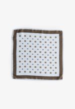 Light blue-brown silk pocket square - Image 2