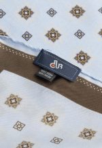 Light blue-brown silk pocket square - Image 4