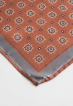 Τerracotta silk pocket square - Image 3