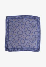 Blue paisley silk pocket square - Image 2