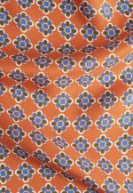 Orange silk pocket square