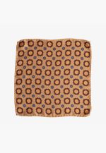 Οchre silk pocket square - Image 2