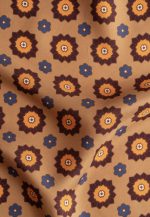 Οchre silk pocket square