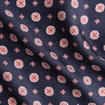 Blue-red silk pocket square
