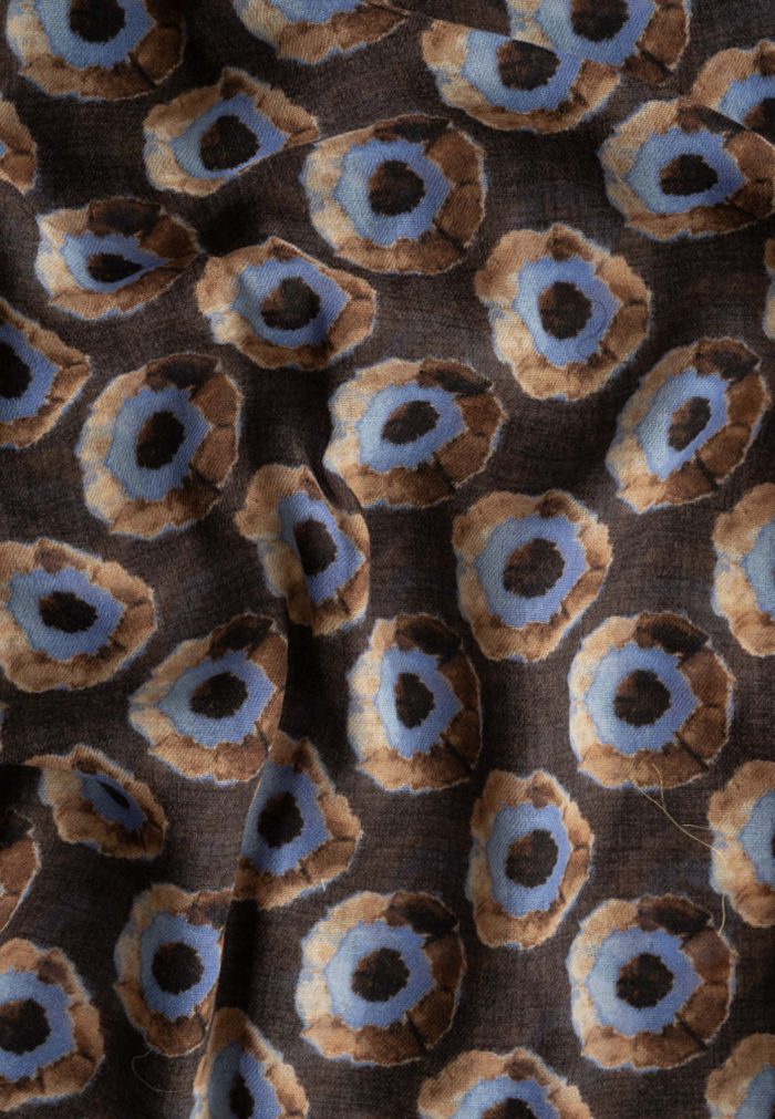 Καφέ κασκόλ από 100% Mαλλί - Image 3