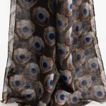 Καφέ κασκόλ από 100% Mαλλί