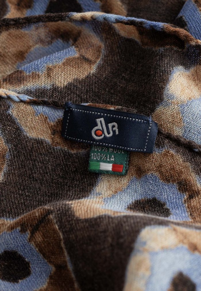 Καφέ κασκόλ από 100% Mαλλί - Image 4