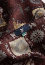 Ethnic-chic burgundy scarf 100% Wool - Image 4