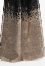 Black-beige scarf 100% Wool