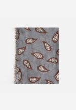 Grey paisley scarf 100% Wool - Image 2