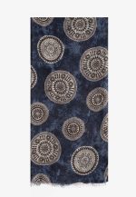 Blue scarf 100% Wool - Image 2