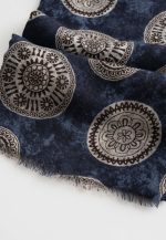 Blue scarf 100% Wool - Image 5