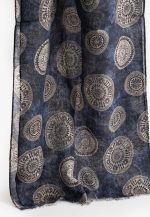 Blue scarf 100% Wool