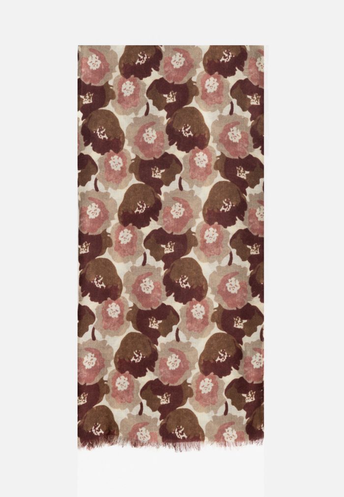 Μπορντό κασκόλ από 100% Mαλλί - Image 2