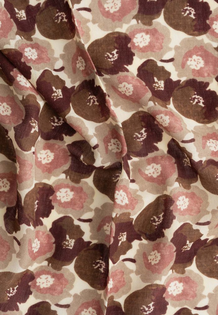 Μπορντό κασκόλ από 100% Mαλλί - Image 3