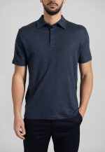 Blue Polo Linen Melange Regular Fit - Image 3