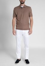 Camel Polo Linen Melange Regular Fit