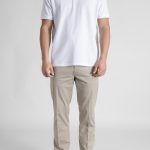 Λευκό πικέ πόλο Combed Βαμβάκι