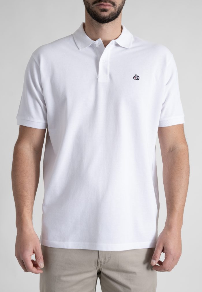 White combed cotton polo piquet - Image 2