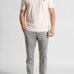 Ανοιχτό ροζ πικέ πόλο Combed Βαμβάκι