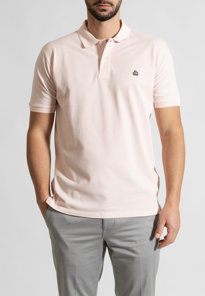 Light pink combed cotton polo piquet - Image 2