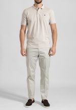 Stone combed cotton polo piquet
